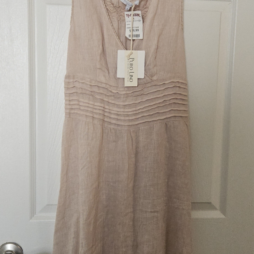 Puro Lino Beige Dress